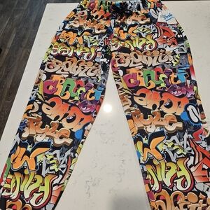 Colorful Graffiti Kids Joggers